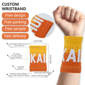 Bán buôn tùy chỉnh chất lượng cao thể thao cổ tay sweatband thấp moq dây đeo cổ tay có thể được tùy chỉnh màu sắc logo - Product Image 1
