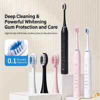 Brosse à dents électrique rechargeable par USB de haute qualité, design léger, hygiène buccale, brosse à dents électrique douce à 6 modes