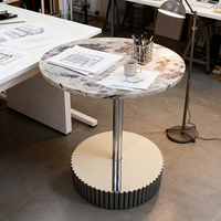 Luxuriöser Moderner Minimalistischer Kreativer Marmor-Schiefer-Design Kleiner Wohnzimmer-Couchtisch Eck-Beistelltisch Konsolentisch