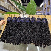 Extensions de cheveux humains permanents, bruts, vierges, alignés aux cuticules, provenant d'un seul donneur, bouclés birmans, pour le dropshipping
