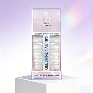 24 <span class=keywords><strong>faux</strong></span> <span class=keywords><strong>ongles</strong></span> à presser en ABS, couleur unie, style INS, forme amande, couvrance totale, réutilisables, pour doigts, vente en gros usine - Product Image 5