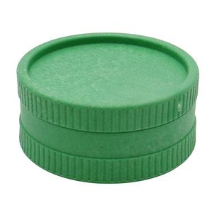 工厂价批发迷你手动定制52/55/56/60/63毫米塑料香草研磨器复古烟雾研磨器可降解2件套 - Product Image 1