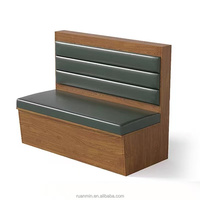Sofá de Dos Plazas para Restaurante, Muebles de Madera Maciza para Cafetería, Conjunto de Mesa y Sillas para Restaurante, Banco Sofá, Sillón Semicircular