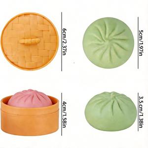 Nouveau jouet anti-stress populaire en forme de boulette de raviolis en peluche extensible, petit jouet anti-stress en forme de pain vapeur pour enfants et adultes - Product Image 2