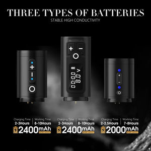 ABS <span class=keywords><strong>Ninja</strong></span> Pro 2400mAh 4mm carrera profesional máquina de tatuaje inalámbrica pluma de tatuaje rotativa con Motor sin núcleo para arte corporal de artista - Product Image 5
