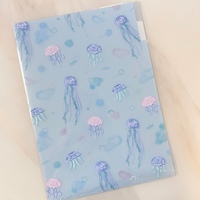 Hot New L-Shaped Single Page A4 Taille Document Dossier En Plastique Transparent Couleur PP Matériel Pochette De Stockage De Fichiers