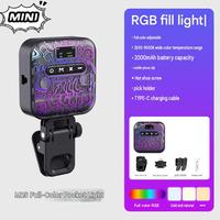 Mini lampe à selfie portable M25RGB pour la photographie, le streaming en direct sur téléphone portable, les appareils photo reflex numériques, éclairage de poche