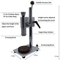 Machine de capsulage manuelle pour flacons en verre et en plastique, utilisation dans l'industrie alimentaire, des boissons et des produits chimiques, garantie 1 an
