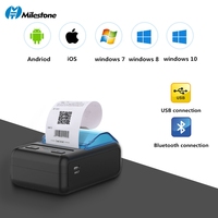 Imprimante thermique portable mini Milestone MHT-P11 58 mm avec USB+ pour point de vente - En stock