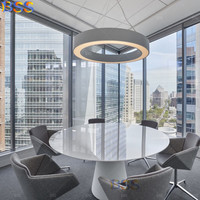 Table de bureau circulaire moderne en Corian blanc Table circulaire de 48 pouces Petite table de bureau ronde pour salle de réunion Ensemble table et chaises
