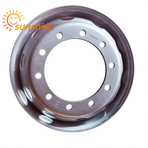 Cerchione in Acciaio Personalizzato da 22,5 Pollici 22.5x9.00 per Camion e Rimorchi, Tubeless, Resistente, Finitura Argento, Nuovo - Product Image 1