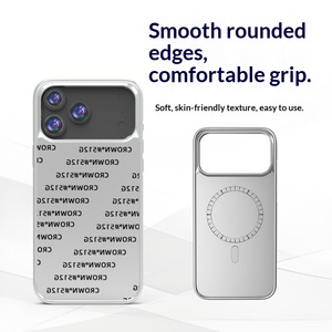 Custodie per cellulari 2-in-1 in argento galvanizzato per <span class=keywords><strong>iPhone</strong></span> 17 Pro Max XR, con stampa a trasferimento termico fai-da-te e adsorbimento magnetico - Product Image 1