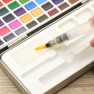 Ensemble de peinture à l'<span class=keywords><strong>aquarelle</strong></span> solide métallisée non toxique Artecho de 72 couleurs pour papier, toile, verre avec pinceau inclus - Product Image 3
