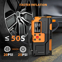 Powerful 8000mah 10000mah 12000mah Battery Jump Stater & Tire Inflation Digital Tire Inflators Air Compressors Air Pump
