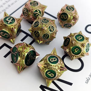 ลูกเต๋าโลหะทรงค้อนดาวตกคมลูกเต๋าเล่นตามบทบาท<span class=keywords><strong>ป</strong></span>รับแต่งได้ลูกเต๋าโลหะ DND - Product Image 2