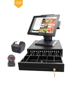 CARAV Fabricación Aleación de aluminio Pantalla dual 15 pulgadas Pos Systems Android <span class=keywords><strong>Windos</strong></span> para supermercados - Product Image 2