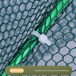 Nassa per Gamberi in Monofilamento Senza Nodi, Rete da Pesca Pieghevole in Nylon con Ingresso Unidirezionale per Catturare Pesci, Gamberi, Loche, Anguille Gialle, Granchi - Product Image 3