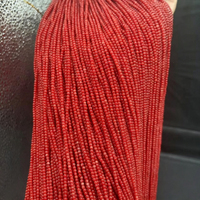 Perles de pierres précieuses mélangées en coquillages et os de corail rouge teint de 3 mm pour la fabrication de bijoux en vrac