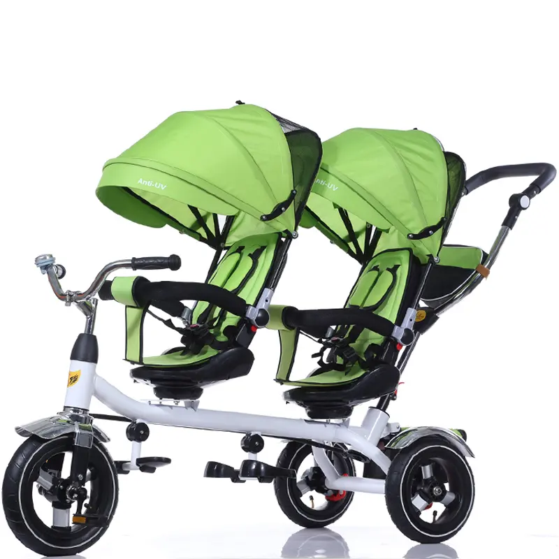 Triciclo eléctrico para bebés con neumático EVA, modelo nuevo, juguete de plástico, para gemelos, venta al por mayor