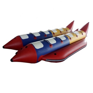 Juguetes inflables de agua de plátano de alta velocidad de PVC caliente barco pez mosca para 6 personas para Lago y Mar - Product Image 3