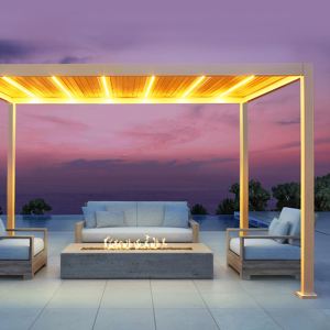 <span class=keywords><strong>Pergola</strong></span> extérieure en aluminium Toit à persiennes réglable Gazebo de jardin motorisé imperméable <span class=keywords><strong>Pergola</strong></span> extérieure personnalisée de luxe en aluminium - Product Image 3