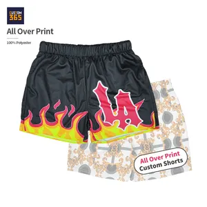 Sublimation All Over Print Quick Dry 100% Polyester Basketball Summer Gym Oem Logo Mesh Men Custom Shorts