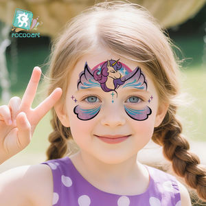 Blingbling unicornio Tigre tatuaje temporal DIY fiesta de <span class=keywords><strong>cumpleaños</strong></span> <span class=keywords><strong>para</strong></span> niños cara temporal brillo tatuaje pegatina <span class=keywords><strong>para</strong></span> niñas niños - Product Image 6