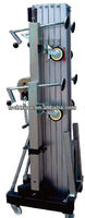 Torre de elevación de 400kg, soporte de armazón de 8m de altura, engranaje de tornillo sin fin manual, cabrestante de mano, mástil de antena telescópica