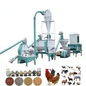 Linha de produção completa de pelotas para ração animal em pó 1-2T/H para ovelhas e pássaros - Product Image 1