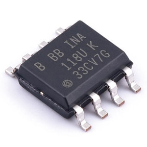 INA118UB/2K5 ของแท้ 5mA 1 10uV 0.9V/us 110dB 1nA 350uA SOIC-8 อุปกรณ์วัด, โอปแอมป์, บัฟเฟอร์แอมป์ RoHS - Product Image 1