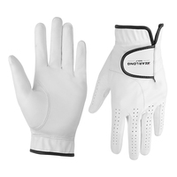 Gants de golf en cuir véritable Cabretta personnalisés OEM avec logo de protection UV sublimation pour le sport et le cyclisme pour les mains