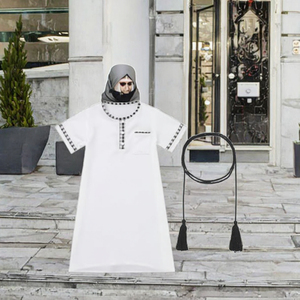 Vêtements islamiques modestes sur mesure en gros Sharut, Dubaï, Turquie, robe décontractée quotidienne, abaya, robe musulmane pour femmes, hiver, faite à la main - Product Image 3