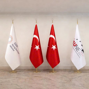 Soporte ajustable para asta de bandera de interior, de aluminio, para exhibición en oficinas y vestíbulos. - Product Image 1