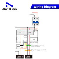 JSY-MK-194T 50A AC TTL Modbus RTU broche soudable monophasé Volt Amp Smart électricité puissance Watt mètre moniteur d'énergie