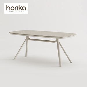 Guangdong moderno di lusso all'aperto tavolo da pranzo Set di metallo in alluminio corda tessuto per tutte le stagioni Patio giardino tavolo da pranzo e sedia Set - Product Image 5