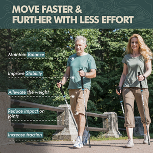 カスタムカーボンアルミニウム北欧折りたたみ式ハイキングポール軽量トレッキングポール男性 & 女性用フォームハンドル付き - Product Image 6