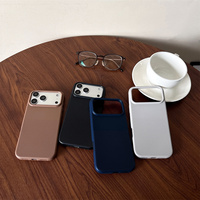 Coque de protection minimaliste neutre mate respirante à texture de points pour iPhone 18 17 Pro Max 16 15 14 13 – Style professionnel