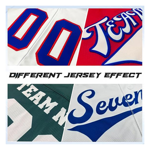 Maillots de baseball sur mesure de qualité supérieure, fabriqués directement en usine, respirants, confortables, entièrement cousus, avec boutons. - Product Image 3