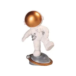 De calidad superior polyresin lindo astronauta escultura de resina epoxi arte artesanía casa decoraciones de resina