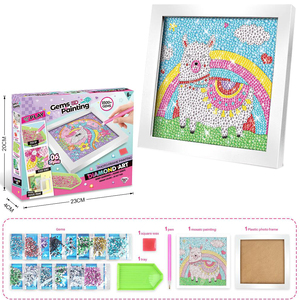 Nouveau produit bricolage <span class=keywords><strong>dessin</strong></span> animé dinosaure <span class=keywords><strong>paysage</strong></span> diamant peinture avec cadre rond encadré diamant art kit pour enfants <span class=keywords><strong>adulte</strong></span> peinture - Product Image 5