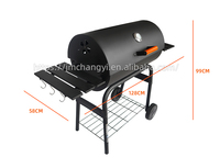 Barbecue au charbon de bois pliable multifonction moderne en acier avec roues et surface antiadhésive pour barbecue en plein air et camping
