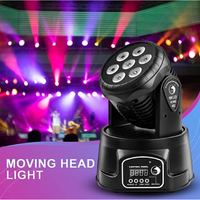 Mini Proyector LED RGBW de 7 Luces, DMX512, 5000K, Luz Diurna, AC220V10%, Material de PC, IP20, 3.5kg, Iluminación de Escenario con Señalización