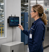 PC industriel tout-en-un étanche IP65, écran tactile 10,1 pouces, montage mural, pour la surveillance HMI et la commande d'équipements industriels