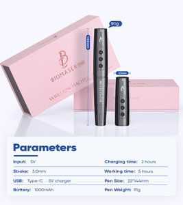 Biomaser TP006 - Pluma de <span class=keywords><strong>Tatuaje</strong></span> Inalámbrica PMU con Pantalla Digital, Motor sin Núcleo, Máquina de Maquillaje Permanente <span class=keywords><strong>para</strong></span> Cejas, Labios y Delineador de Ojos - Product Image 2