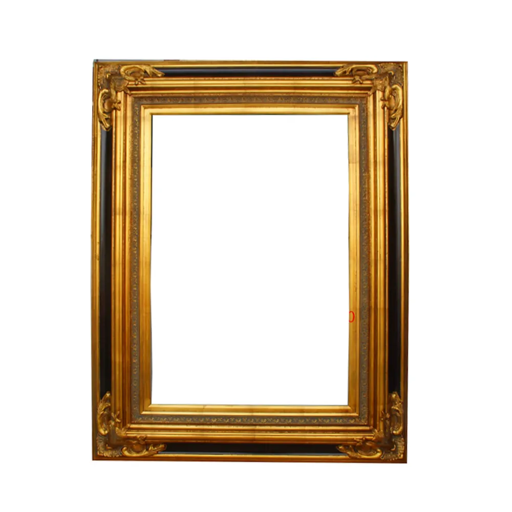 MARCO DE PINTURA estilo europeo, grabado rectangular, adornado, barroco, dorado, al por mayor