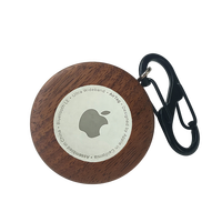 2025 casing pelindung gantungan kunci kayu kualitas Premium untuk casing Airtag untuk casing dompet Airtag