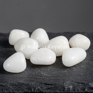 2019 Rozrin <b>Crystals</b> <b>Angel</b> White Agate Tumbled Stones - Product Image 3