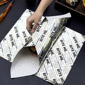 Burgers Safe Aluminum Foil Burger Wrapper Food Grade <b>Grease</b>-Resistant Takeaway Wrap Heat Preservation for Fast Food - Product Image 3