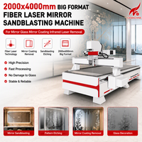 CKMACHINE Machine de sablage laser à fibre grand format 2000x4000mm pour le verre miroir, le revêtement de miroir et l'élimination des couches infrarouges au laser