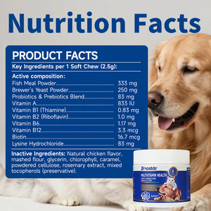 Suplemento Nutricional <span class=keywords><strong>para</strong></span> Mascotas, Multivitamínico Masticable Suave 15 en 1 <span class=keywords><strong>para</strong></span> la Piel y el Pelaje, el Intestino y la Salud Diaria del Perro, Venta al por Mayor - Product Image 6